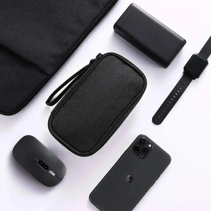 1PC Portable Travel Organizer Bag Waterproof Double Layer Cable Storage Pouch Carry Case for Cord Management