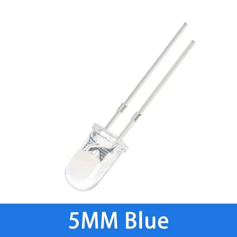 50pcs 100pcs Transparent LED Diode 5MM Super Bright White Orange Red Yellow Blue Green Light LED Bulbs Emitting Diodes Kit