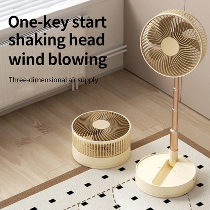 KASYDoFF Portable Oscillating Desk Fan, 8-Inch＆ 5400mAh USB Battery Operated Fan with 4 Speed Strong Airflow Foldable Personal