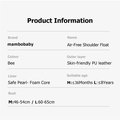 Mambobaby Float with Crotch Strap UPF50+ Canopy Air-Free Non-Inflatable Baby Swimming Ring Toddler Pool Float Infant Water Ring