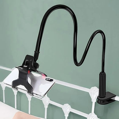 Phone Holder for Bed Lazy Phone Mount Bracket Gooseneck Phone Holder for Bed Flexible Long Arm Adjustable Clamp Clip Cell Phone