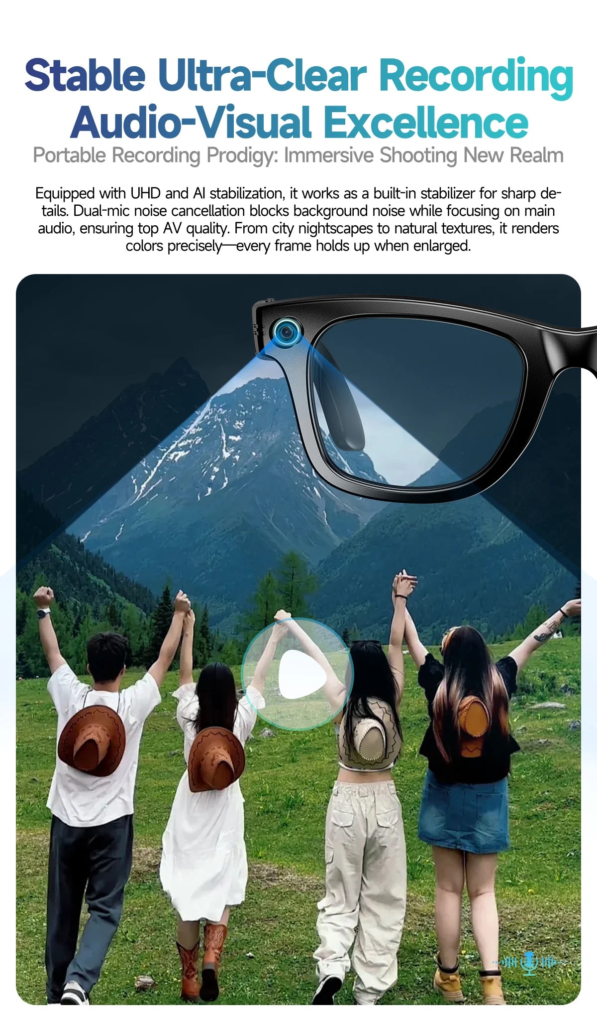 New Upgrade Smart glasses With Camera Video Recording AI Photo Recognition Bluetooth Call Translation Voice Sunglasses Men Women