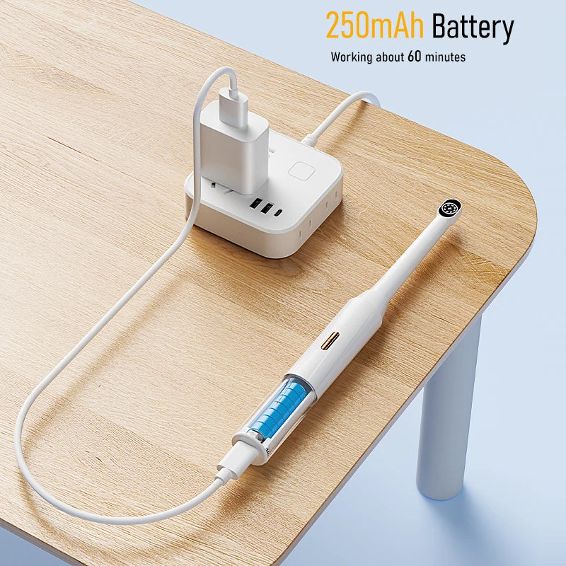 Handheld 1080P WiFi Endoscope Oral Camera with 8 LED Lights Compatible with iPhone, Android & Type-C for Dental/Tooth Inspection