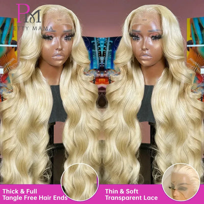 13x6 Cyan Blue Lace Front Wig Body Wave Light Green Lace Front Wig Human Hair Pre Plucked Blonde 613 Lace Frontal Wigs For Women