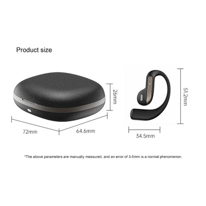 Smart AI Translation Headset Stereo Sound Semi-in-ear Air Conduction True Wireless Sports Long-lasting Bluetooth Headset