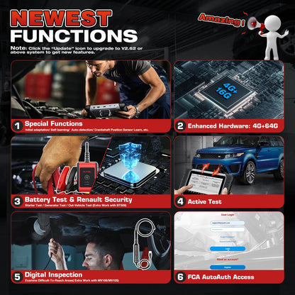 Autel MaxiCOM MK808BT PRO Car Automotivo Diagnostic Tools Bluetooth OBD2 Scanner Code Reader Diagnosis Tool PK MK808KBT MK808S