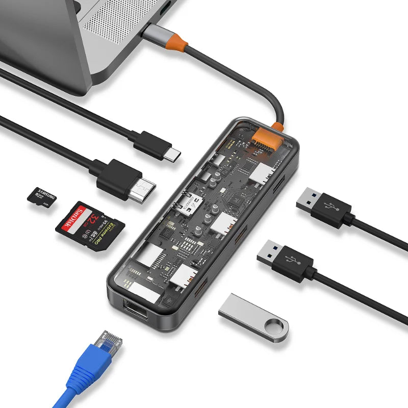 USB Type-C Hub with HDMI - Essential PC Accessories Docking Station Compatible with MacBook Pro Air  Mini and Laptops usb 3.0