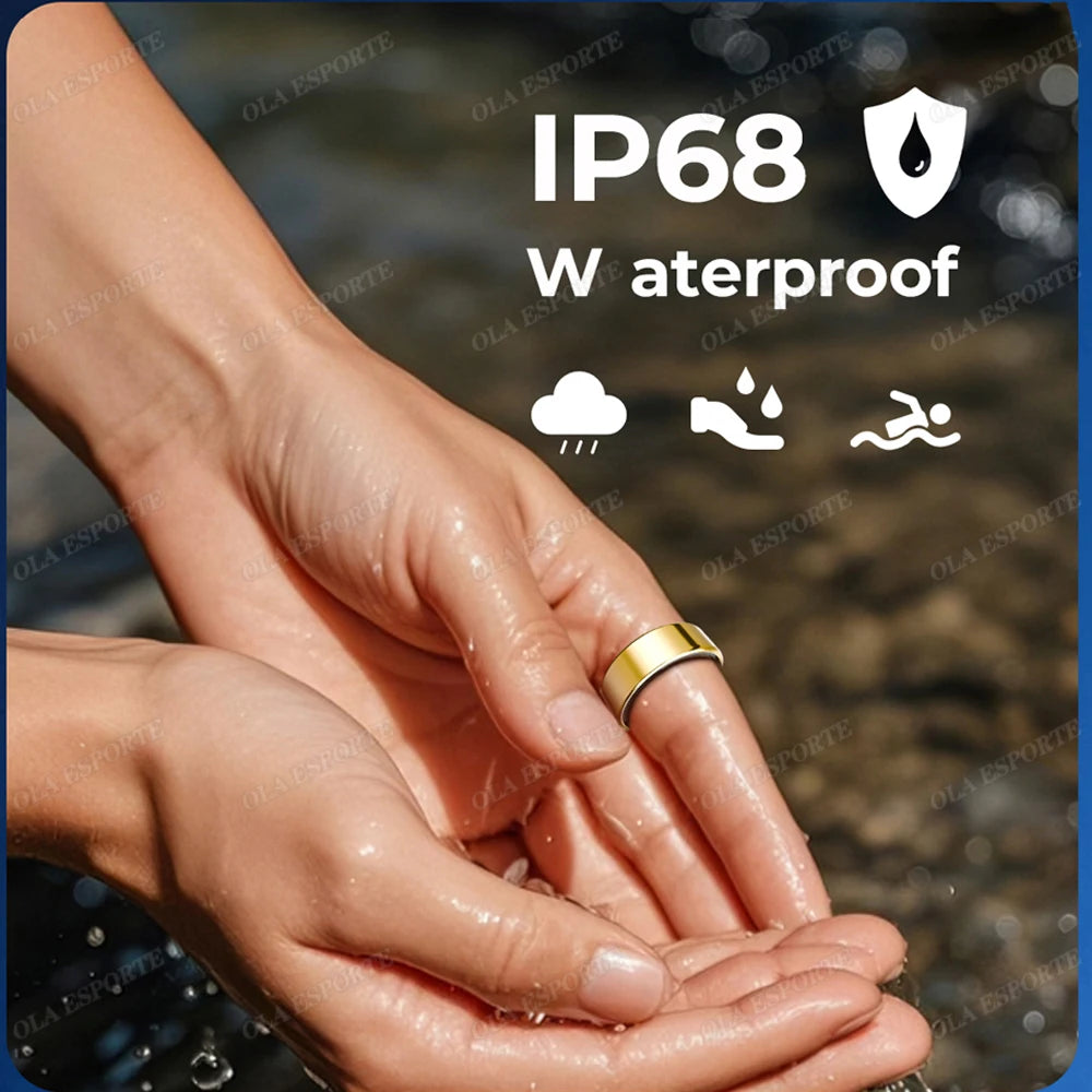 For  Smart Ring Men Women Bluetooth Monitor Blood HeartRate Blood Oxygen Monitor Smartring MultiSport 5ATM Waterproof 2025
