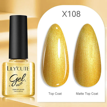 LILYCUTE 7ml Brown Red Purple Nail Gel Polish Coffee Color Series Semi Permanent UV Gel Soak off Nail Gel Varnishes For Nail Art