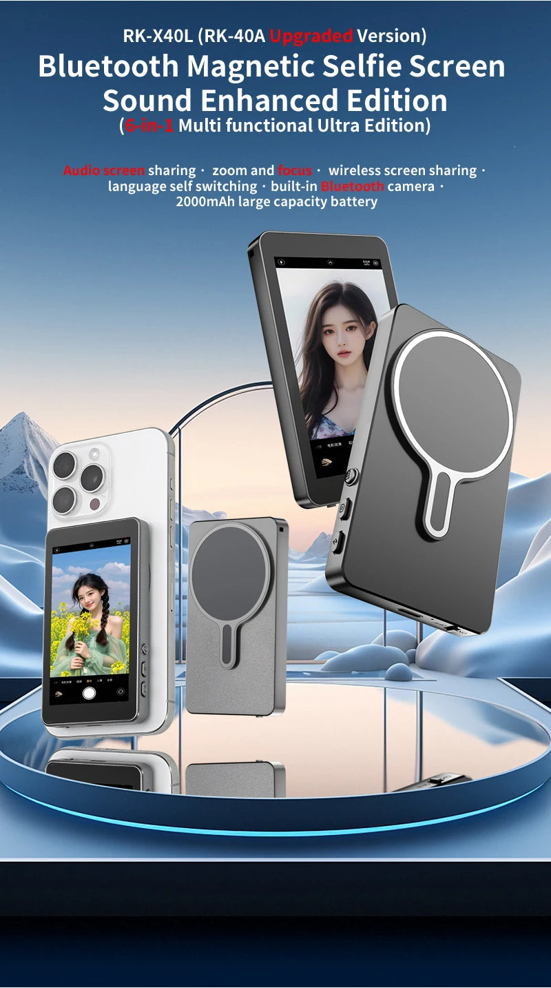 Mobile phone magnetic projection device, rear - high - definition self - shooting, wireless projection is extremely convenient