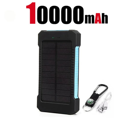 500000mAh Waterproof Outdoor Solar Power Bank Dual USB Travel Portable Solar Phone Charger Solar Powerbanks For Camping