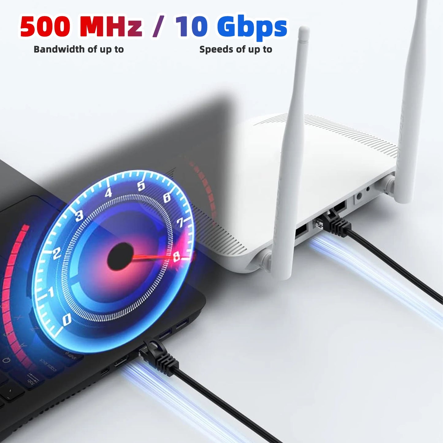 50M 30M 20M Ethernet Cable Cat6 Network Cable Patch Lan Cable 26AWG RJ45 for PS 5 Router PC Computer Internet Outdoor Cable CAT6