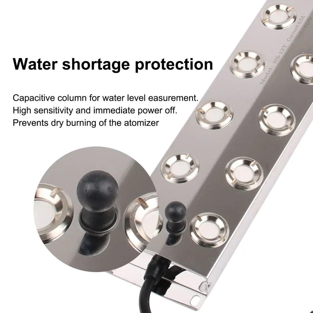 6/8/10/12 Head Atomizer Ultrasonic nebulizer Industrial Humidifier Mist Maker DC45V Powersupply Landscape Garden Fogger Buoy