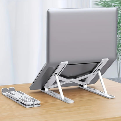 1pcs Portable Foldable Laptop Stand Heat Dissipation Stand Laptop Raising Stand ABS Plastic Computer Desk Stand