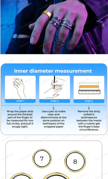 For  Smart Ring Men Women Bluetooth Monitor Blood HeartRate Blood Oxygen Monitor Smartring MultiSport 5ATM Waterproof 2025
