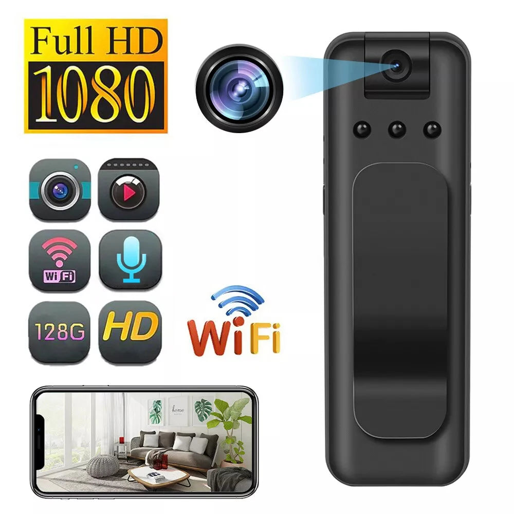 1080P HD Mini Camera Portable Small Digital Video Recorder Surveillance Camcorder Night Vision Video Police BodyCam Infrared