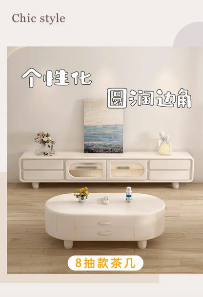 Simple Small Tv Stand Light Color High Gloss Entertainment Tv Stand Floor Movable Mobili Soggiorno Moderni Home Furniture