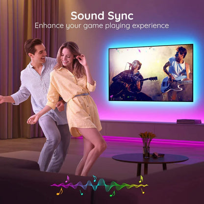 LED Strip Light 5050 USB Flexible Lamp TapeSound Sensor RGB Ribbon 1M 2M 3M 4M 5M DC5V Decoration TV BackLight