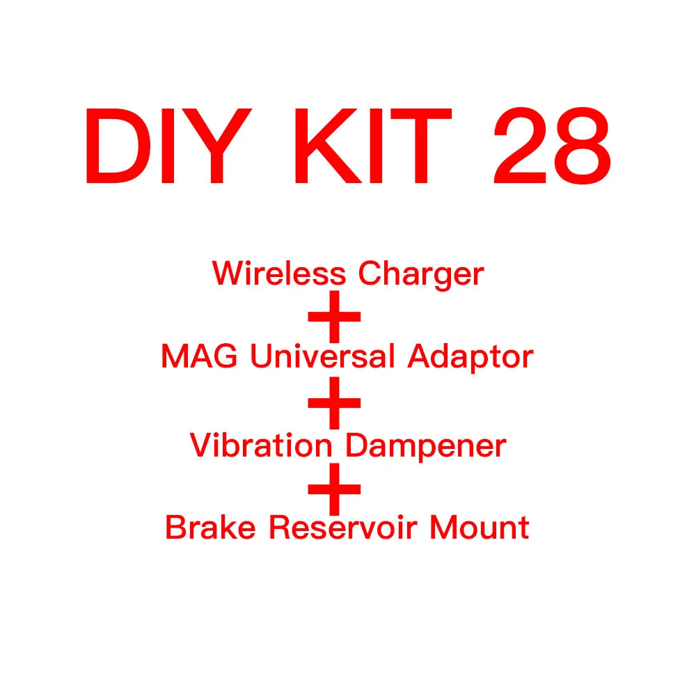 Motorcycle Handlebar Stem Fork Mount Holder Phone Mount Vibration Dampener MAG Universal Adaptors Wireless Charger Mirror Brake