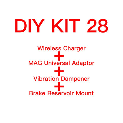 Motorcycle Handlebar Stem Fork Mount Holder Phone Mount Vibration Dampener MAG Universal Adaptors Wireless Charger Mirror Brake