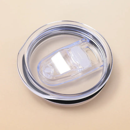 12oz 16oz 20oz 30oz Slim Straight Cup Push Lid Sealed Leak-proof Transparent Slide Lid Simple Car Cup Lid Wholesale Tapa De Taza