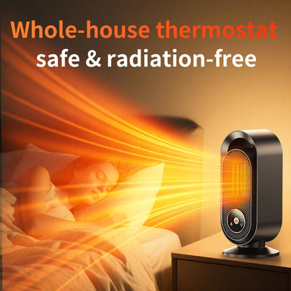 1000W Portable Heater Mini Electric Heater Room Space Heater Warm Heating Hot Fans Desktop Tilting Power-off Office Mute Heater