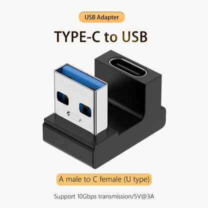 5A Type-C OTG Adapter 240W Fast Charging Data Converter USB4.0 40Gbps Support 8K 60Hz USB C 90/180 Degree Elbow Adapter