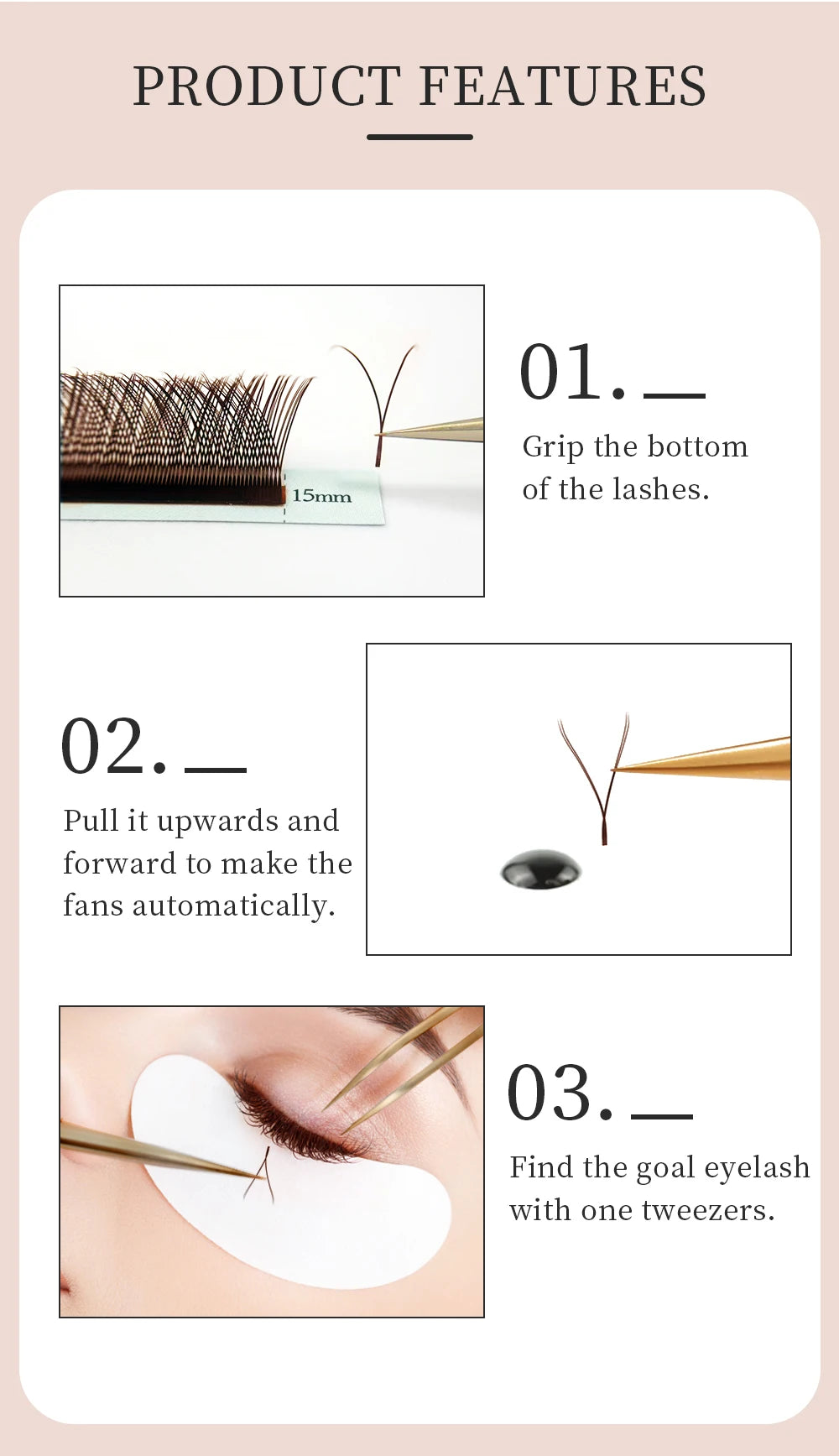 5W Eyelash Extensions YY 7mm Lash Brown Color 4DW Brazilian Premade Lash Fans Individual Cluster DIY 3D W Shape Lash Dolly Eye