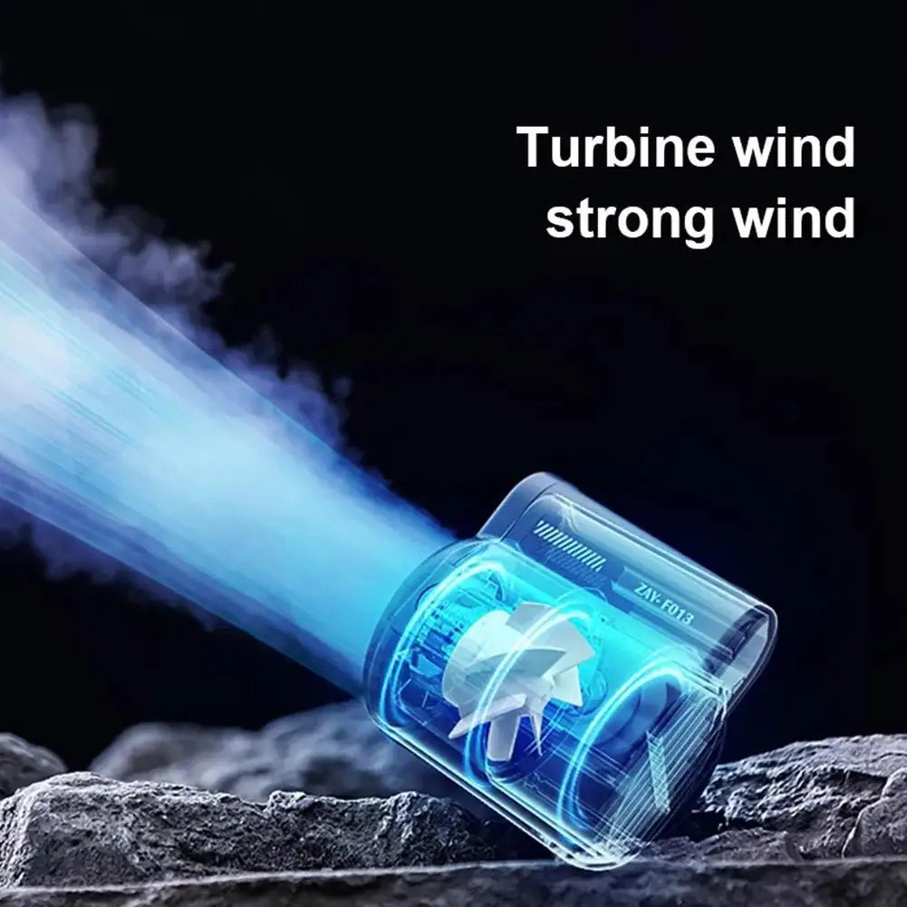 Outdoor waist hanging fan, 3-speed strong wind handheld, portable USB belt clip neck fan, suitable for outdoor travel