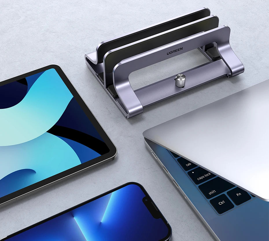 UGREEN Vertical Laptop Stand Holder For MacBook Air Pro Aluminum Foldable Notebook Stand Laptop Support MacBook Pro Tablet Stand