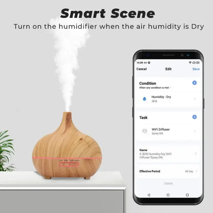 Tuya WiFi Smart Humidifier Essential Oil Diffuser Aromatherapy Ultrasonic Air Humidifiers Aroma Diffuser Work With Google Home
