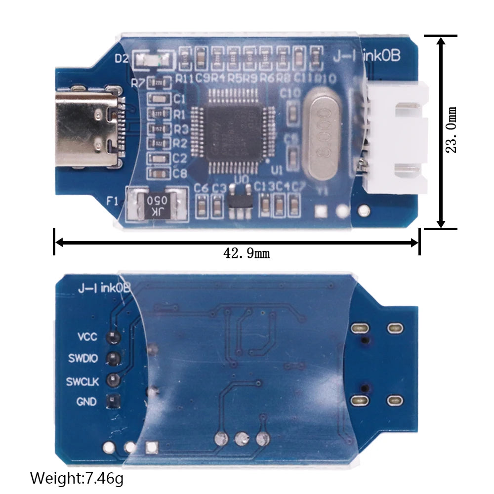OB ARM Emulator Debugger Programmer Simulation Downloader Replace V8 SWD M74 STM32 download for Arduino J-Link TYPE-C USB