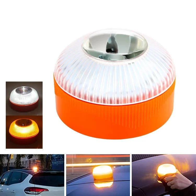 Led Car Strobe Warning Light Portable Emergency Light Magnetic Induction Road Accident Light Safety Accessory Flashing Light