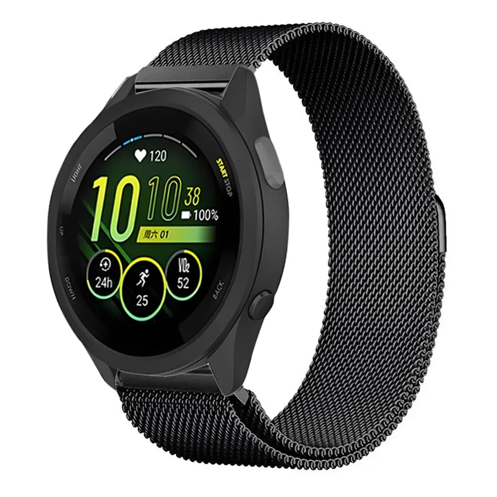 20mm 22mm Magnetic Milanese Strap for Garmin Forerunner165 55 645 265 965 255/Active 5/Vivoactive Comfortabe Band Garmin Venu 3