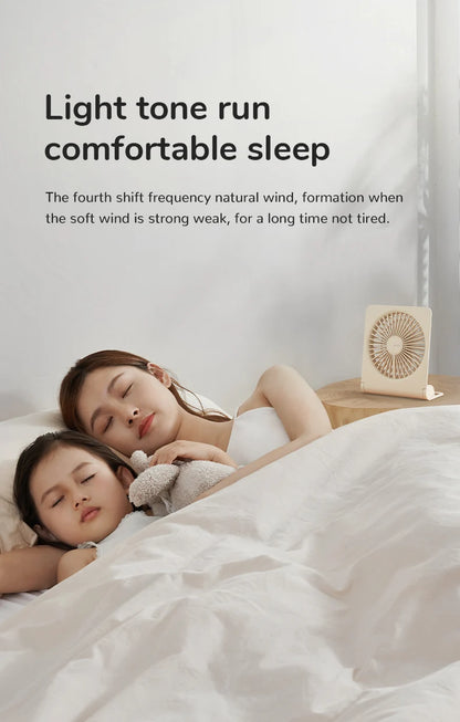 JISULIFE Mini Portable Fan Desktop Fan USB Charging Quiet Foldable Hanging Standing Cooling Fan for Travel Office Home