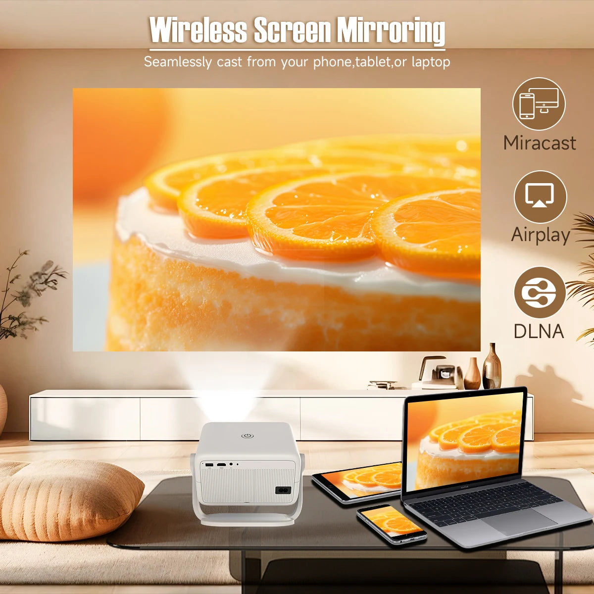Magcubic Native 1080P 650ANSI 8K Android 14 L018 360° Projector With Auto Keystone Focus Air Mouse Wifi6 BT5.4 Portable Outdoor