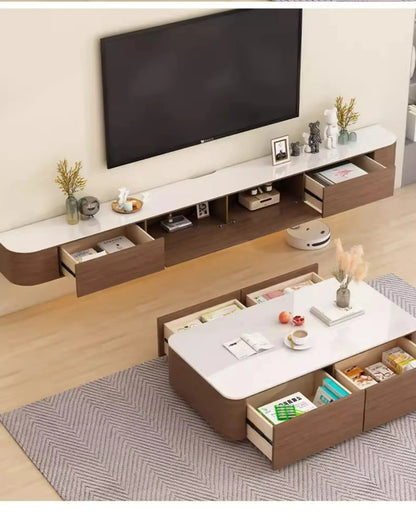 Italian Modern Tv Cabinet Durable Wall Mounted Premium Beauty Tv Cabinet Classic Space saving Meubles De Maison Furniture Home