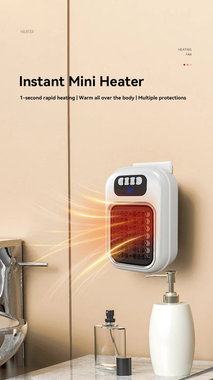 Portable Heater Electric Heater Plug in Wall Room Heater Radiator Remote Warmer Machine Muted for Bedroom Bathroom Office