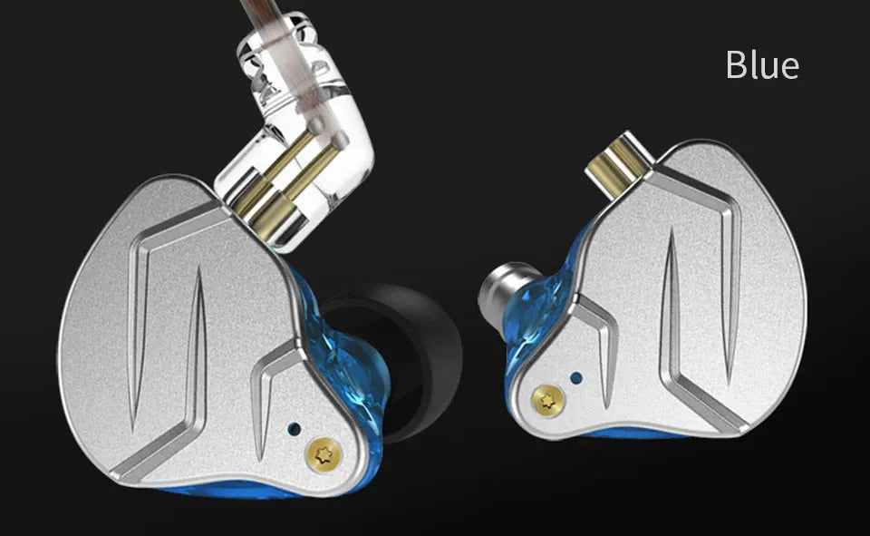 KZ ZSN PRO Earphones 1DD+1BA Hybrid Drive HIFI Bass Earbud Replaceable Cable