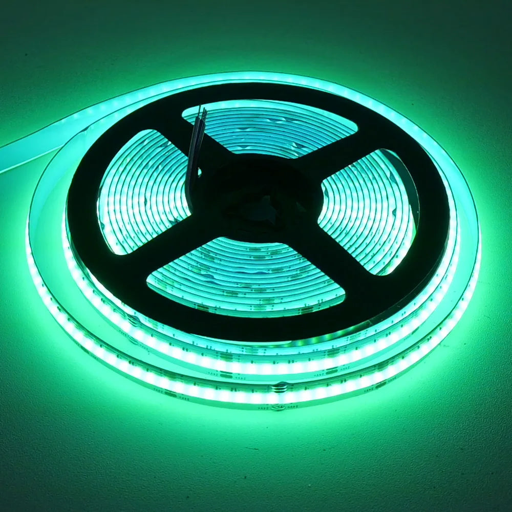 5M 10M 20M COB RGBW RGBWW LED Strip 24V Flexible Color Changing Dimmable Room Liner Light Home Decor 2.4G RF Remote Control Kit