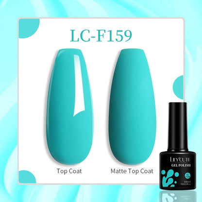 LILYCUTE 7ml White Color Gel Nail Polish Semi Permanent UV Gel Polish Gorgeous Full Coverage Soak Off UV LED Nail Gel Varnishes