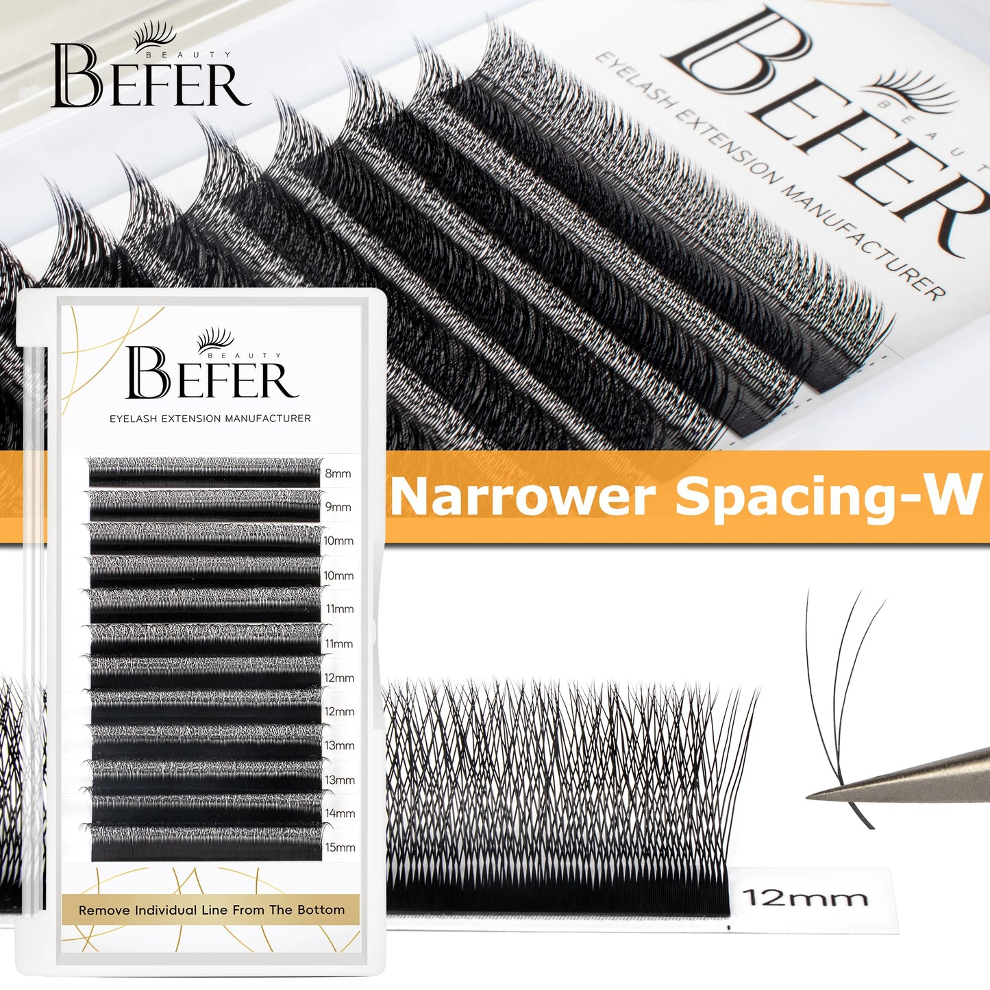 Befer Natural False Eyelashes 0.07/0.10 Thickness Super Soft Eyelash 8-15mm Lashes Extension Supplier High Quality Wholesale