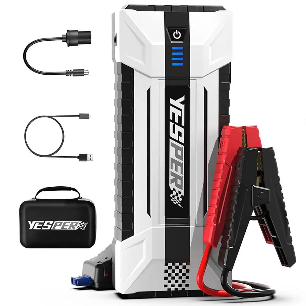 YEPSER YJS20 3000A Peak 12V Car Jump Starter 20000mAh Fast Charge Power Bank 3 Lights for 10.0L Gas/8.0L Diesel