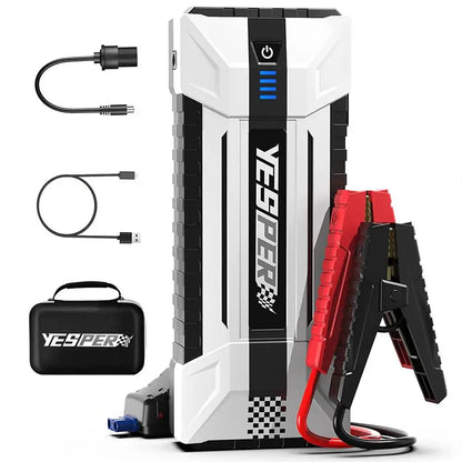 YEPSER YJS20 3000A Peak 12V Car Jump Starter 20000mAh Fast Charge Power Bank 3 Lights for 10.0L Gas/8.0L Diesel