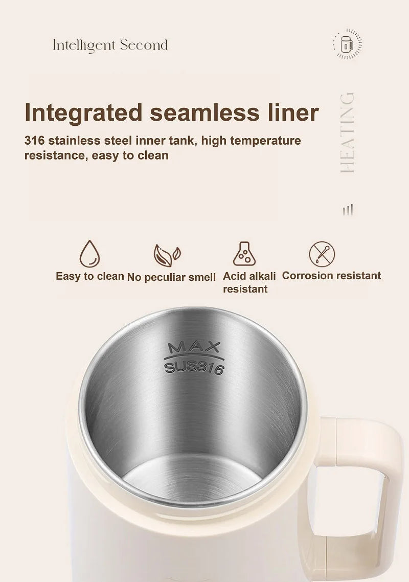 500W Electric Kettle 12h Appointment Porridge Special Pot Portable 304 Stainless Steel Health Cup Multifunctional Rice Cooker 1L