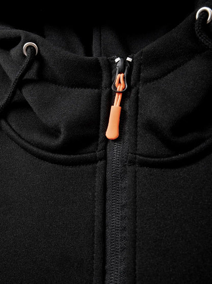 2025 Autumn/Winter Men's Hoodie Fashion Casual Sports Hoodie Retro Harajuku Long Sleeve Zipper Multi Pocket Loose Street Wear