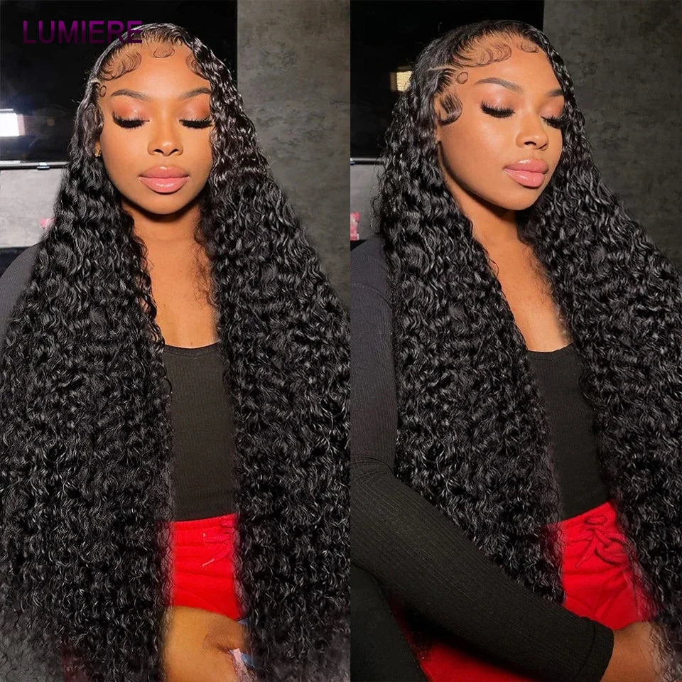 Deep Curly Wave Human Hair 3/4  Bundles Deal Malaysian Hair Weaves 100% Virgin Rew Human Hair Extensions Double Weft Wholeasle