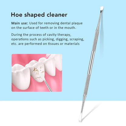 4pcs/Set Tartar Scraper Scaler Plaque Remover Teeth Cleaning Tool Dentist Dental Hygiene Kit Dental Calculus Remover Oral Care