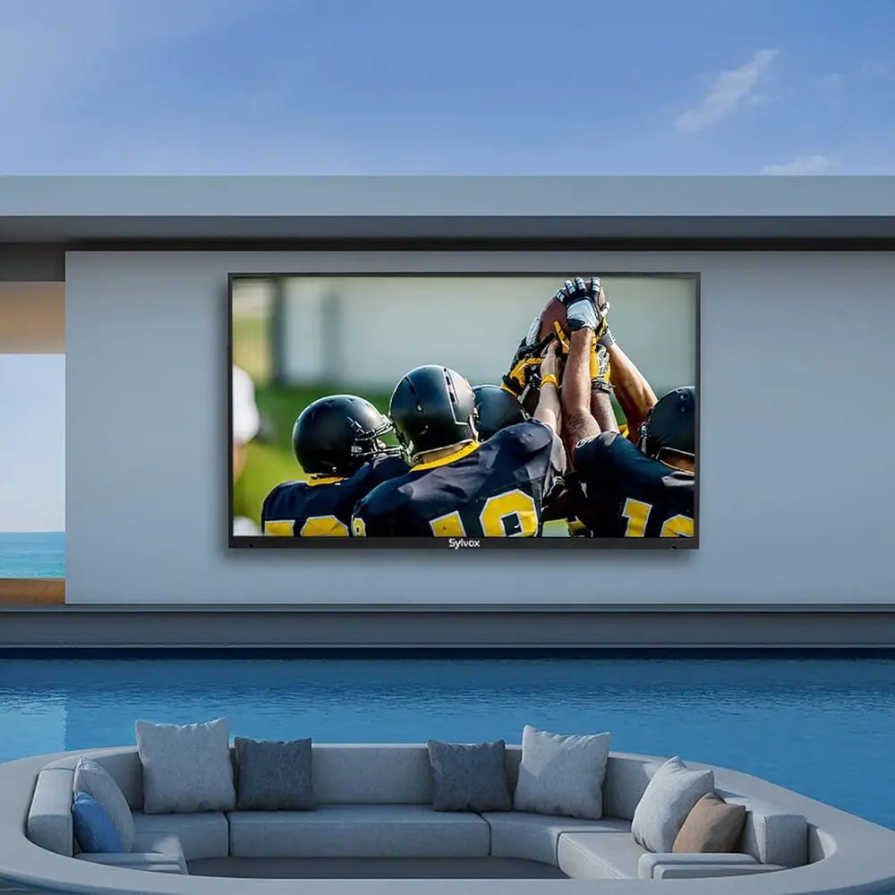 55 Inch Outdoor TV, Waterproo 4K Smart TV, High Brightn,7x16(H) Commercial Grade, Supports WirelContion & Wi-i, ARC &CEC, Suitab