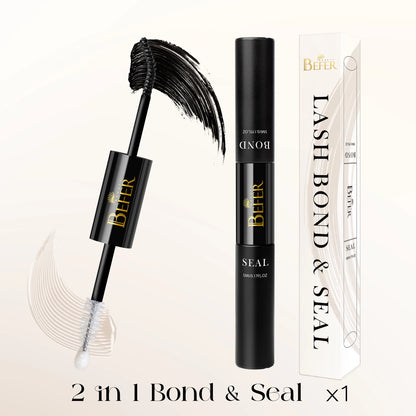 BEFER Glue For Eyelashes 2in1 Lash Bond And Seal Eyelash Glue+Eyelash Remover Waterproof Eyelashes Adhesives Strong Fixed Lash